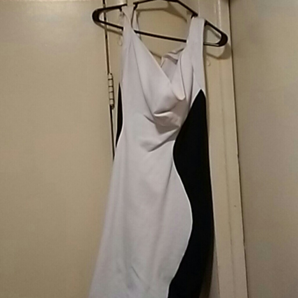 White dress with black on the sides